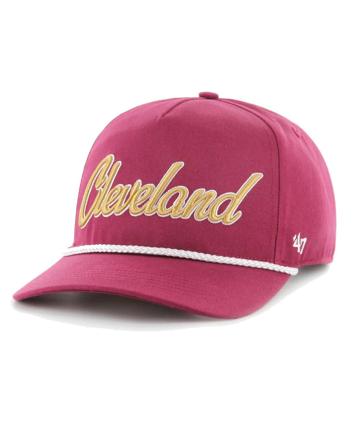 Men's '47 BrandCleveland Cavaliers Overhand Logo Hitch Adjustable Hat - Wine