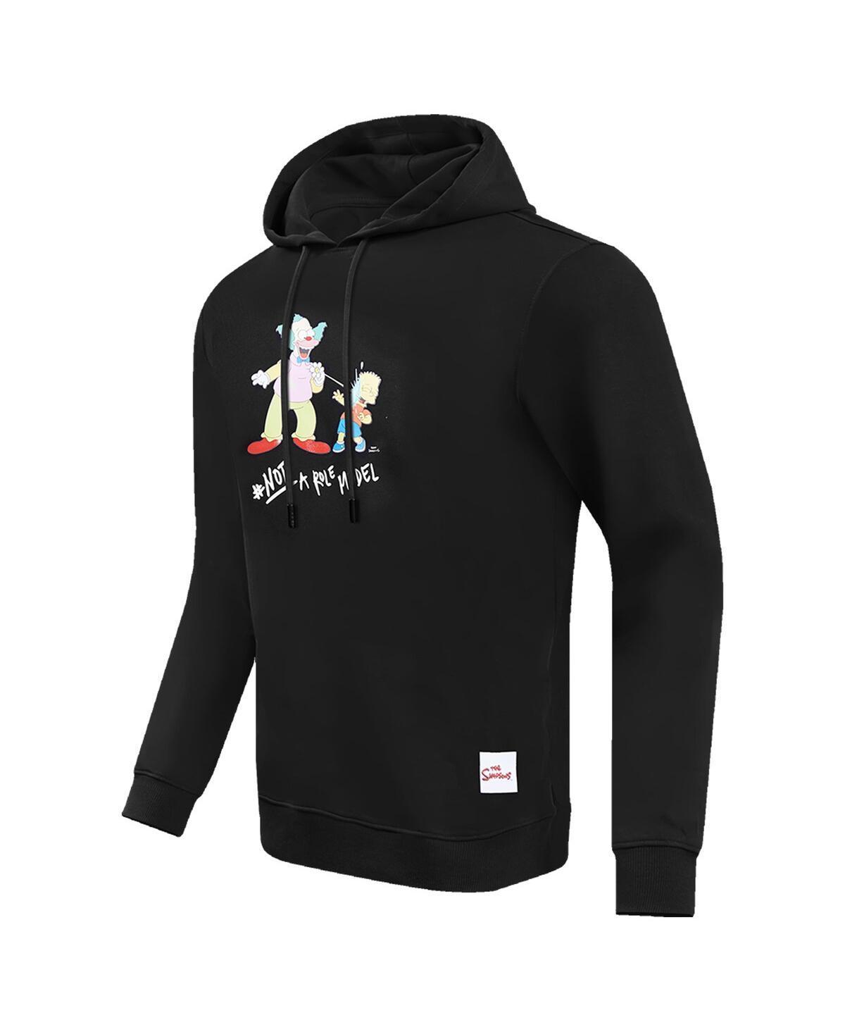 Shop Freeze Max Men's  Black The Simpsons Krusty Not A Role Model Pullover Hoodie
