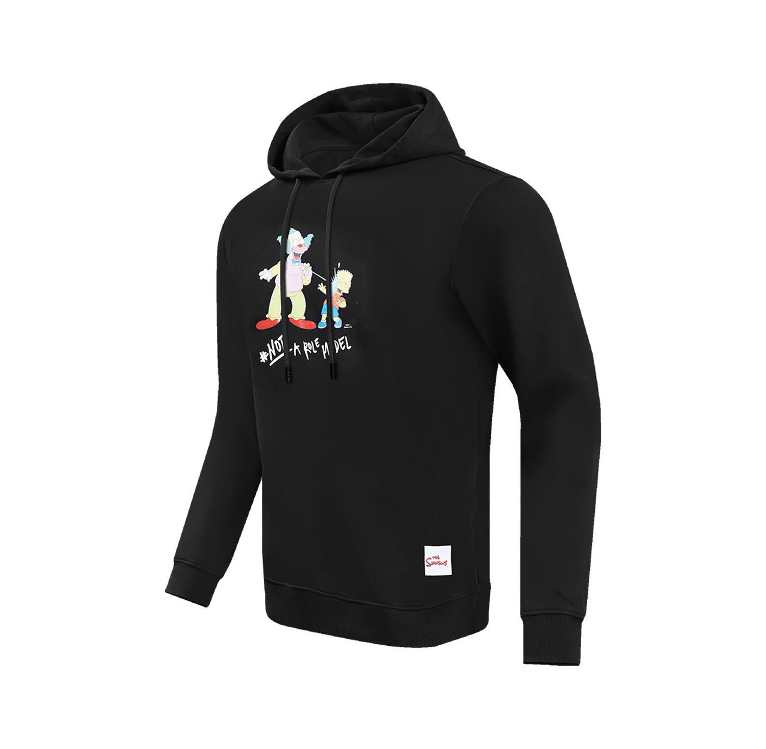 Men's Black The Simpsons Krusty Not A Role Model Pullover Hoodie