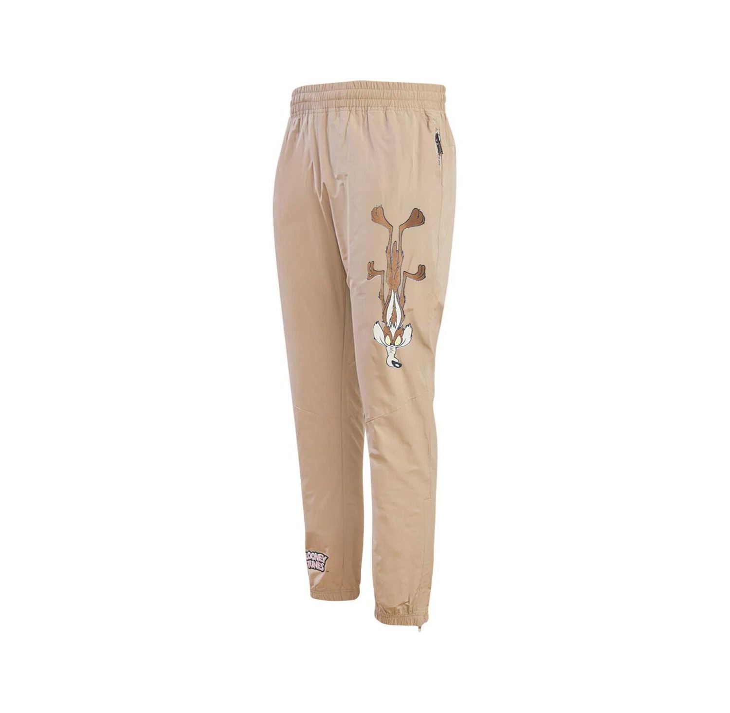 Men's Khaki Looney Tunes Wile E. Coyote Upside Down Joggers