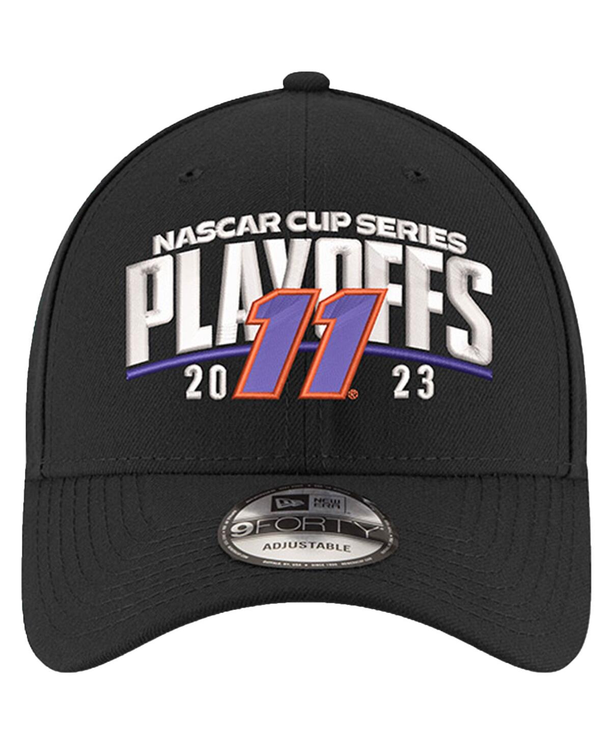 Men's New EraDenny Hamlin 2023 Nascar Cup Series Playoffs 9FORTY Adjustable Hat - Black
