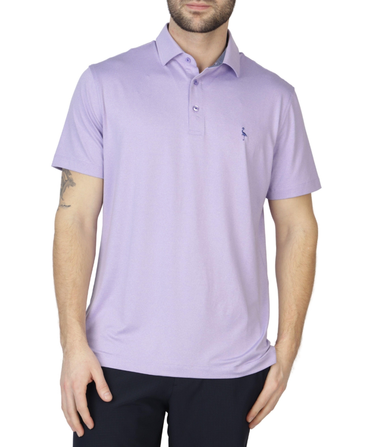 Tailorbyrd Luxe Modal Blend Polo In Orchid