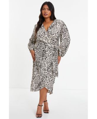 Animal Print Wrap Dresses