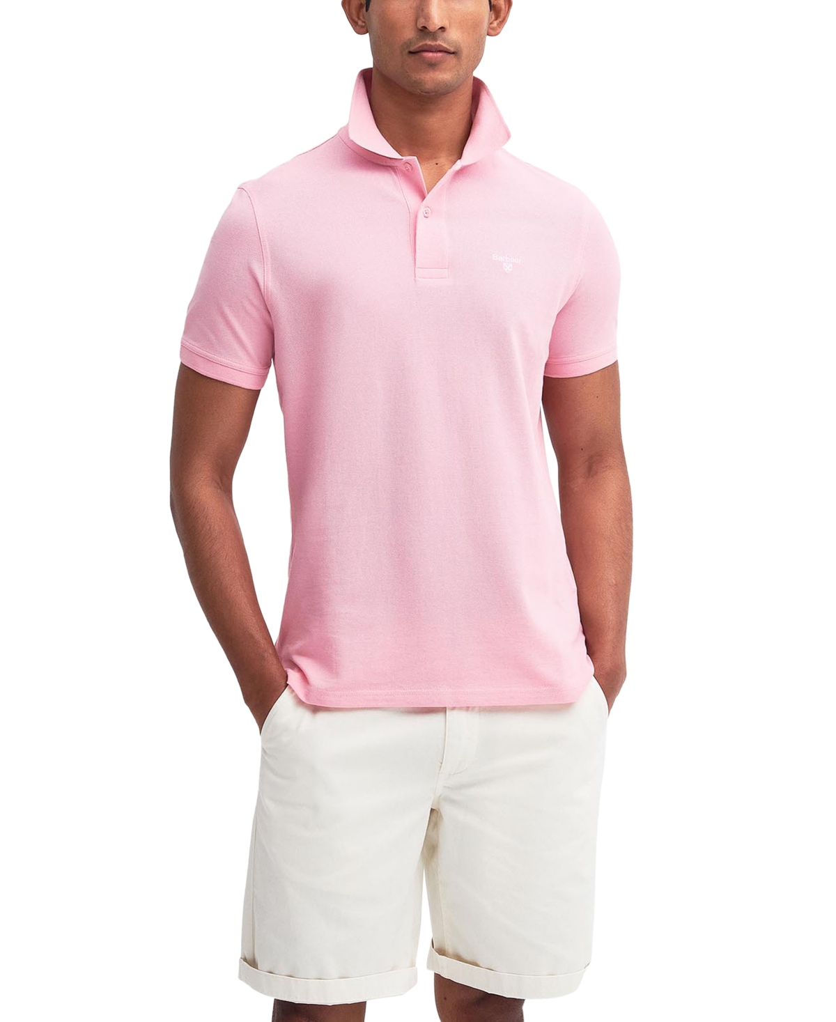Barbour Men's Lightweight Sports Polo In Pink