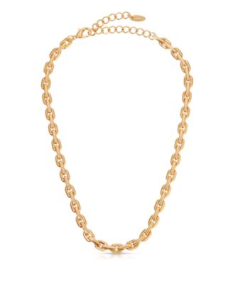 18k Gold Plated Solid Chain Necklace