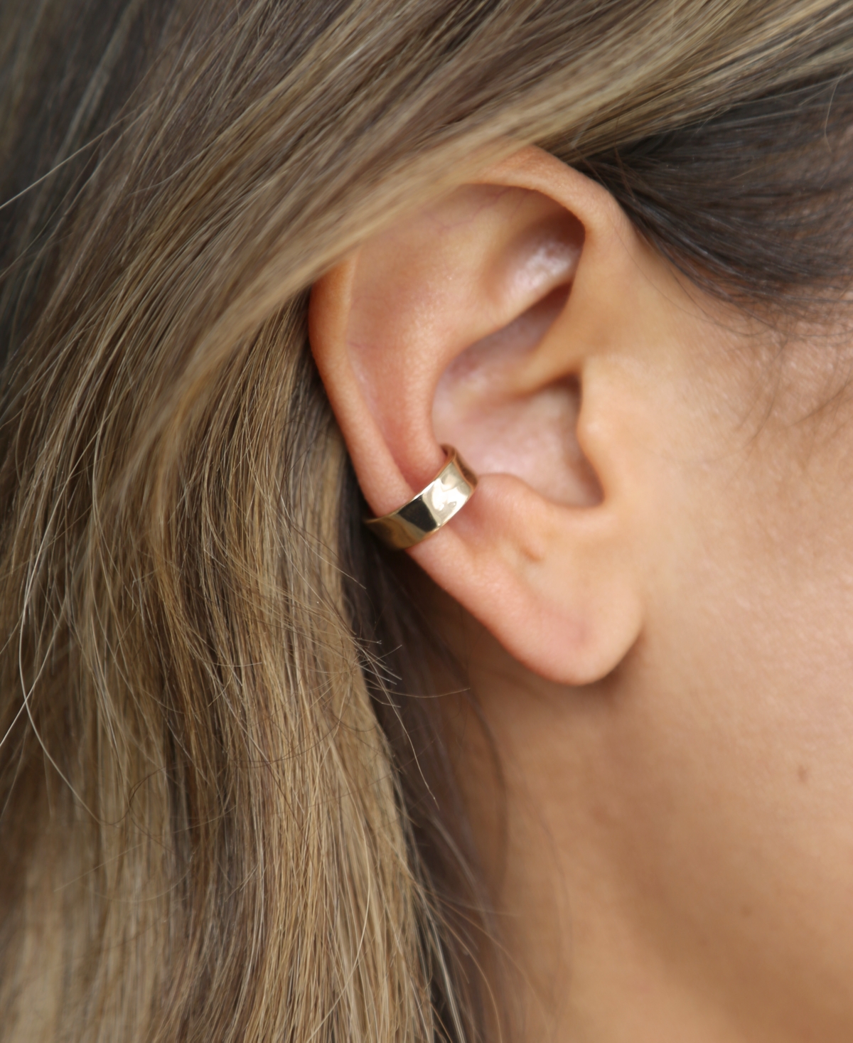 Shop Ettika Hammered Earring Cuff In Gold