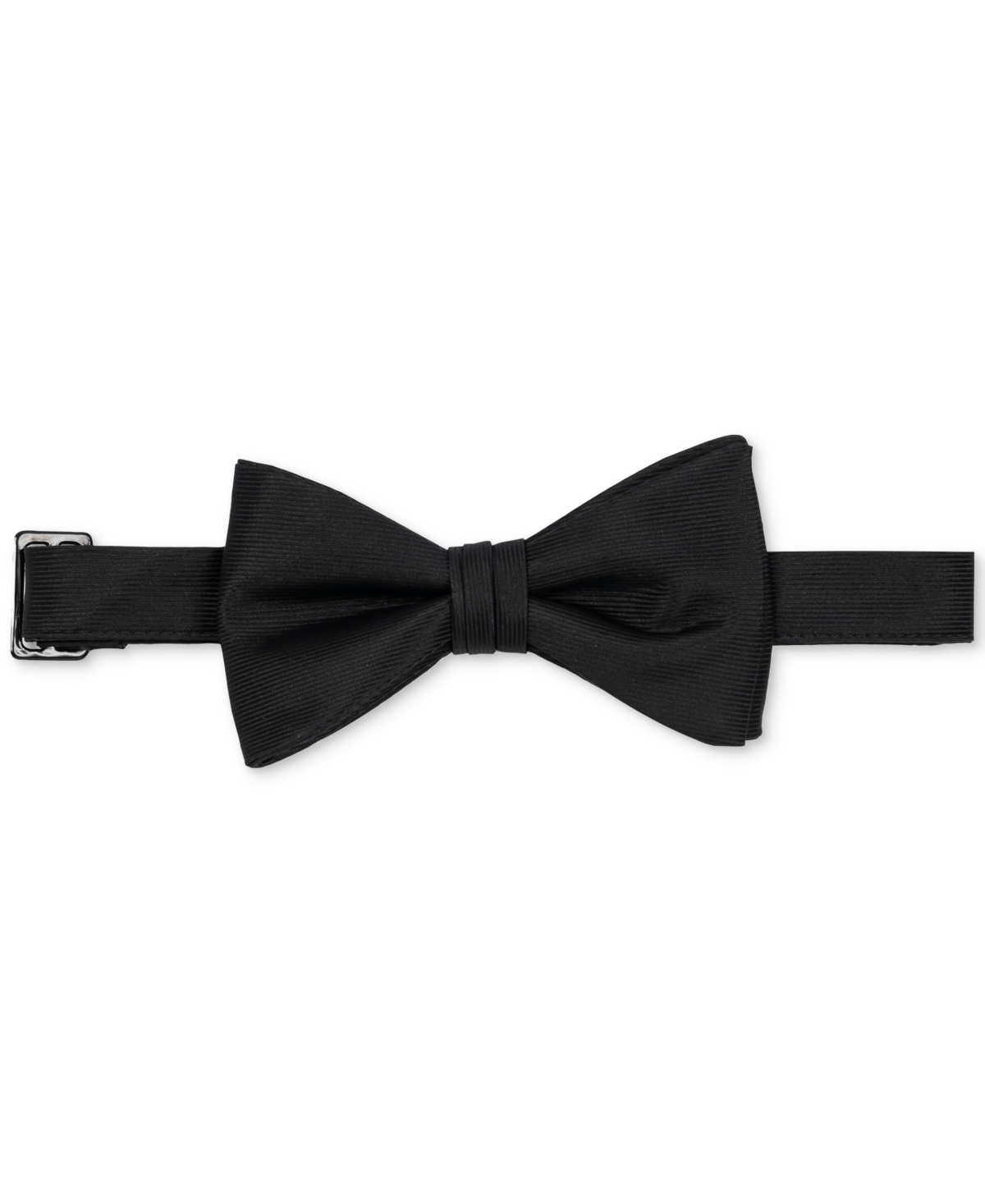 Men's Solid Black Pre-Tied Bow Tie - Black