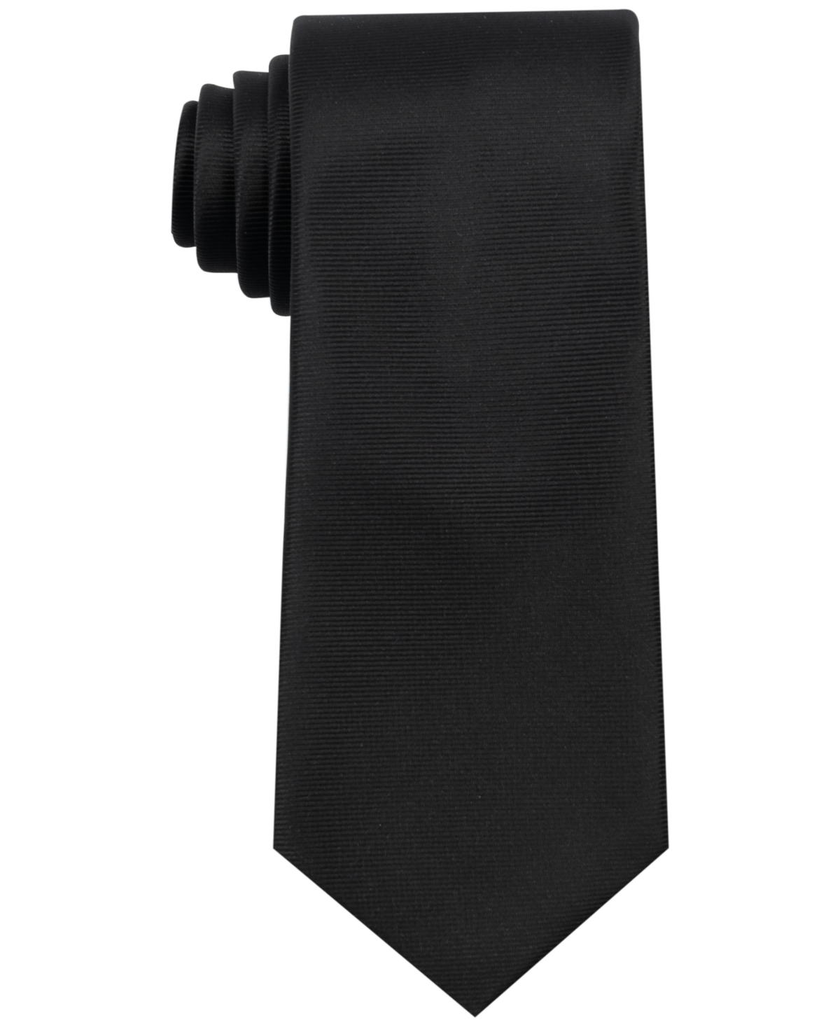 Men's Classic Extra-Long Solid Black Tie - Black