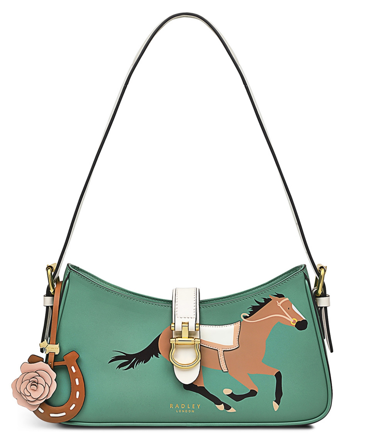Shop Radley London Kentucky Derby Ss24 Small Zippered Leather Shoulder In Cactus