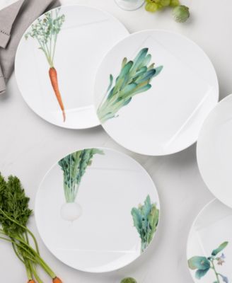 Kyoka Shunsai Set of 6 Assorted Dinner Plates, 10.5"