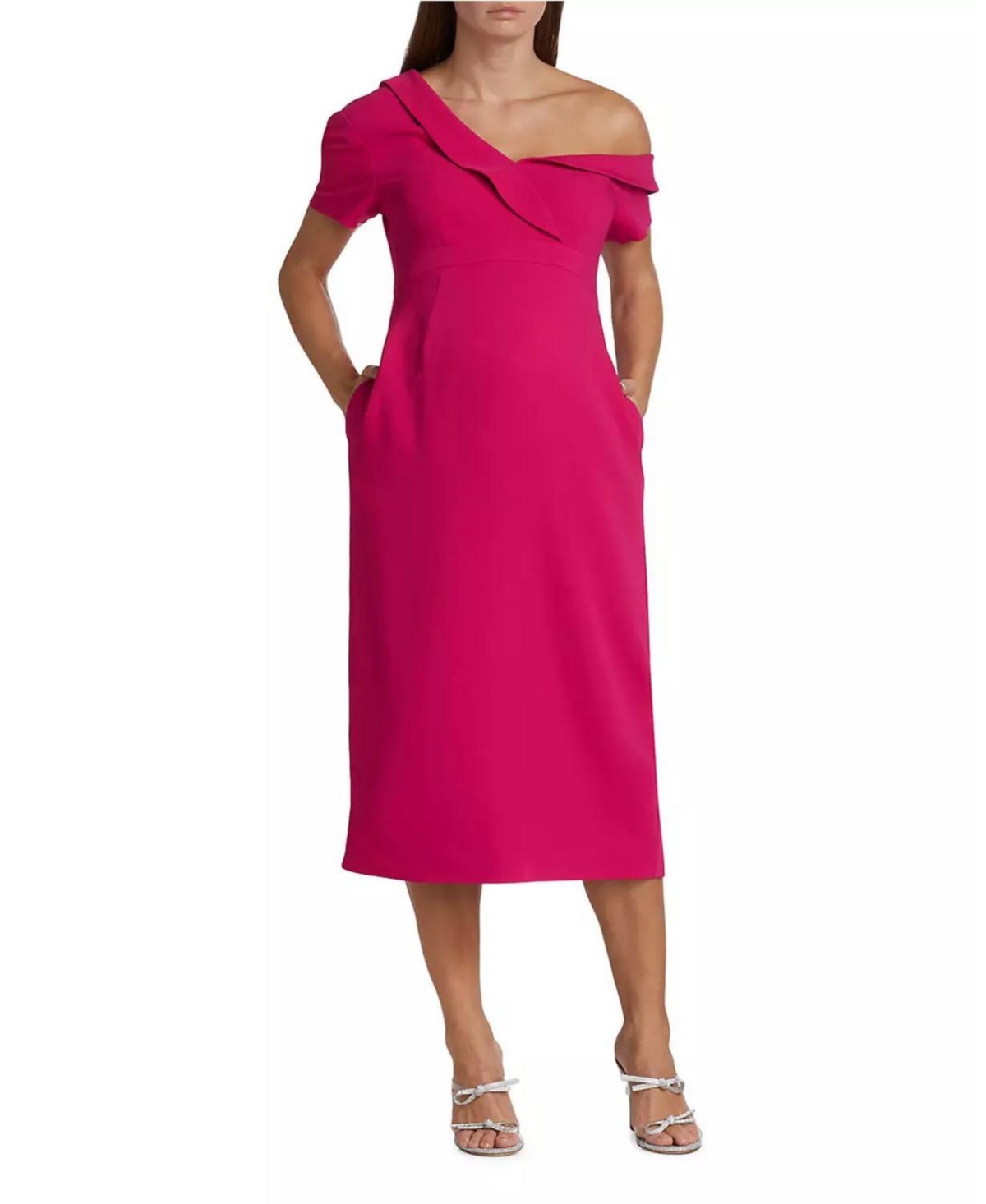 Maternity Lauren Off Shoulder Dress - Pink