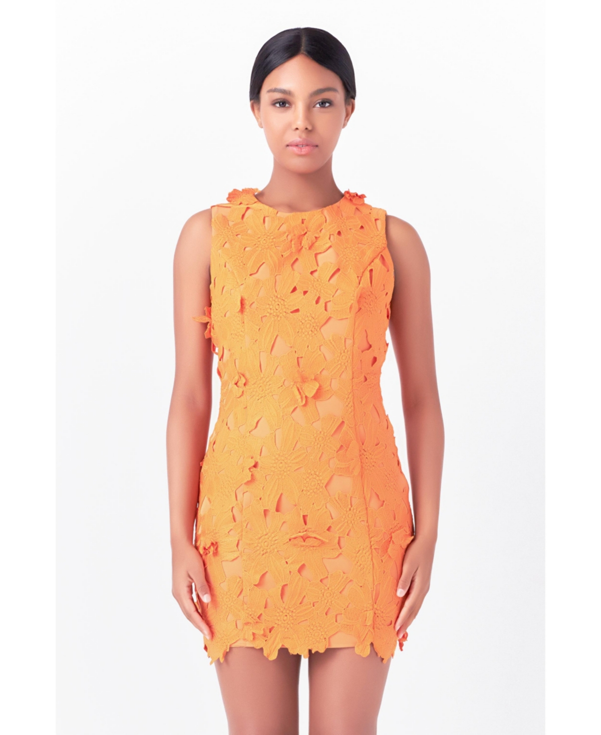 Women's Floral Embroidered Mini Dress