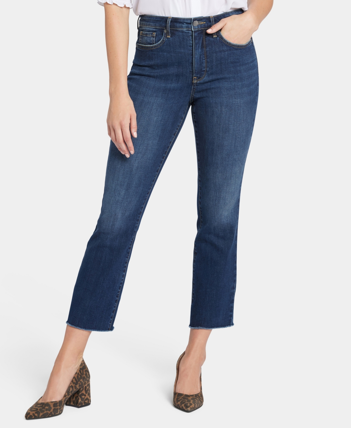 Shop Nydj Women's High Rise Billie Mini Bootcut Jeans In Olympus