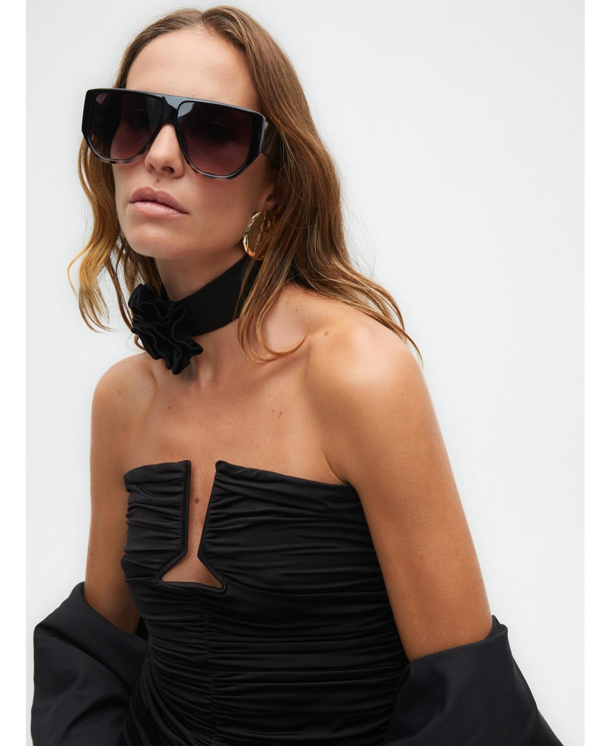 Women's Strapless Draped Jumpsuit