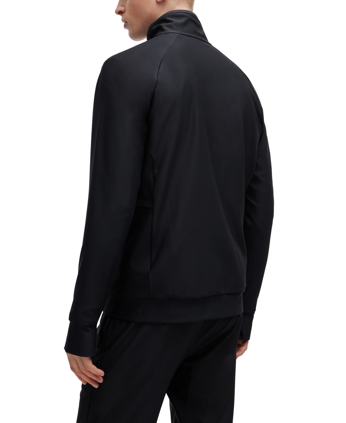 Boss by Hugo Boss Men's Decorative Reflective Logo Zip-Up Sweatshirt
