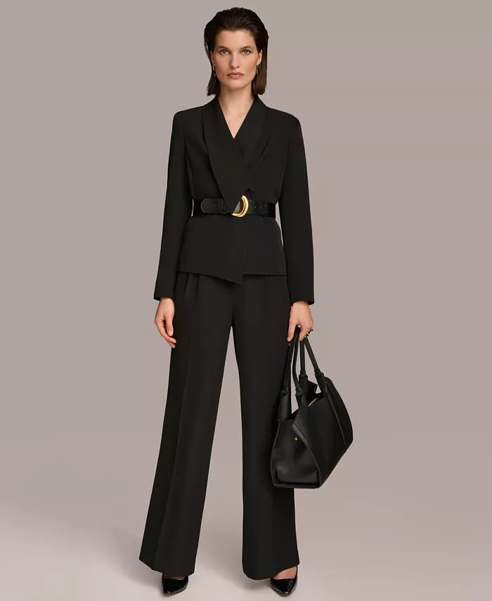 Donna Karan Women's Shawl-Collar Belted Blazer - thumbnail 8