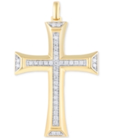 Men's Diamond Flared Cross Pendant (1/2 ct. t.w.) in 10k Gold - Gold
