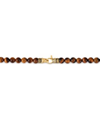 Red Tiger Eye Statement Necklace in 18k Gold-Plated Sterling Silver, Created by Macy's