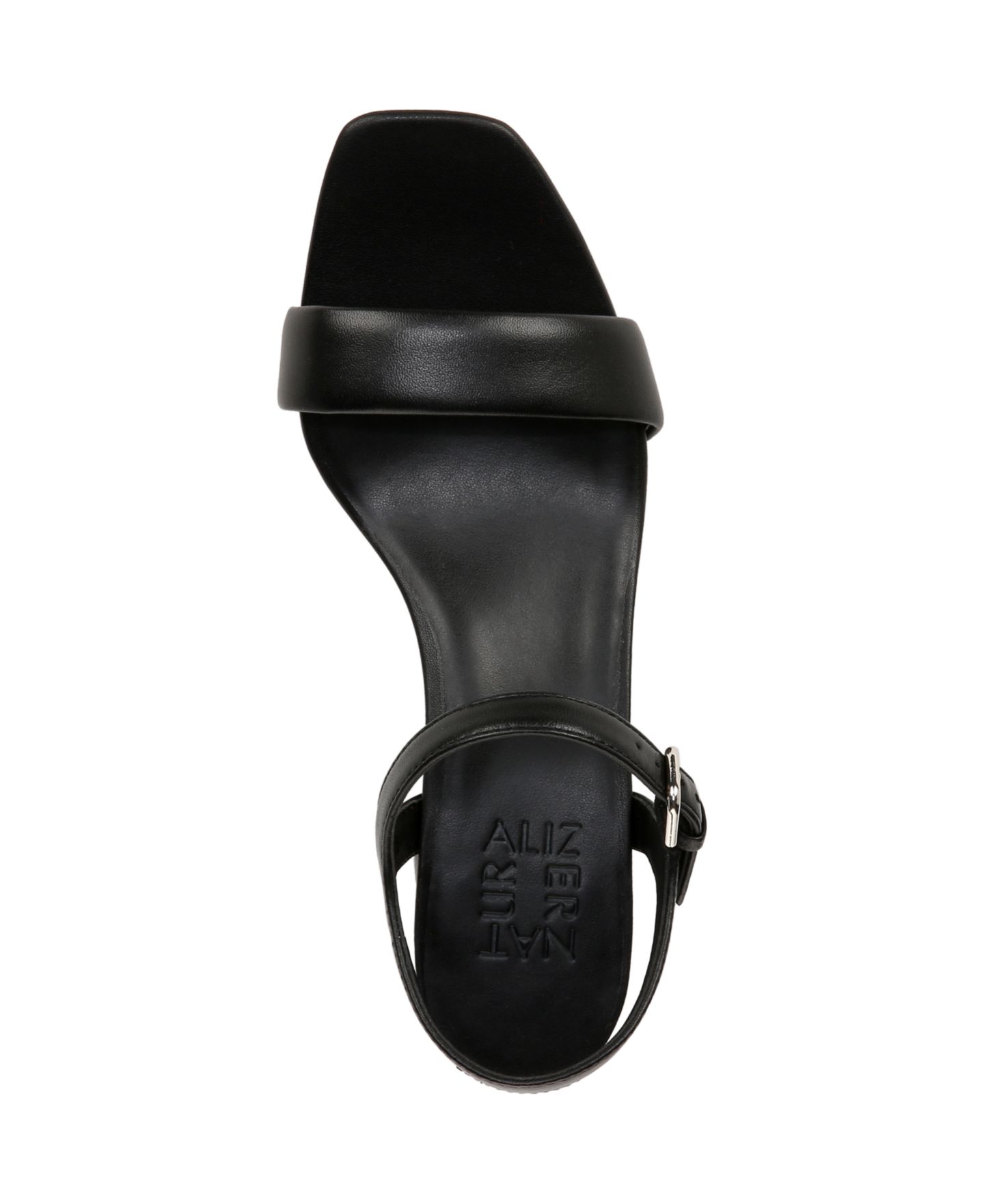 Женские сандалии Naturalizer Izzy Ankle Strap Low-Heel Dress Sandals, цвет: Чёрный кожаный — фото 4