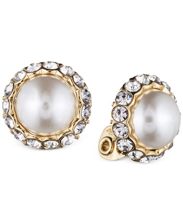 White plastic discount button earrings