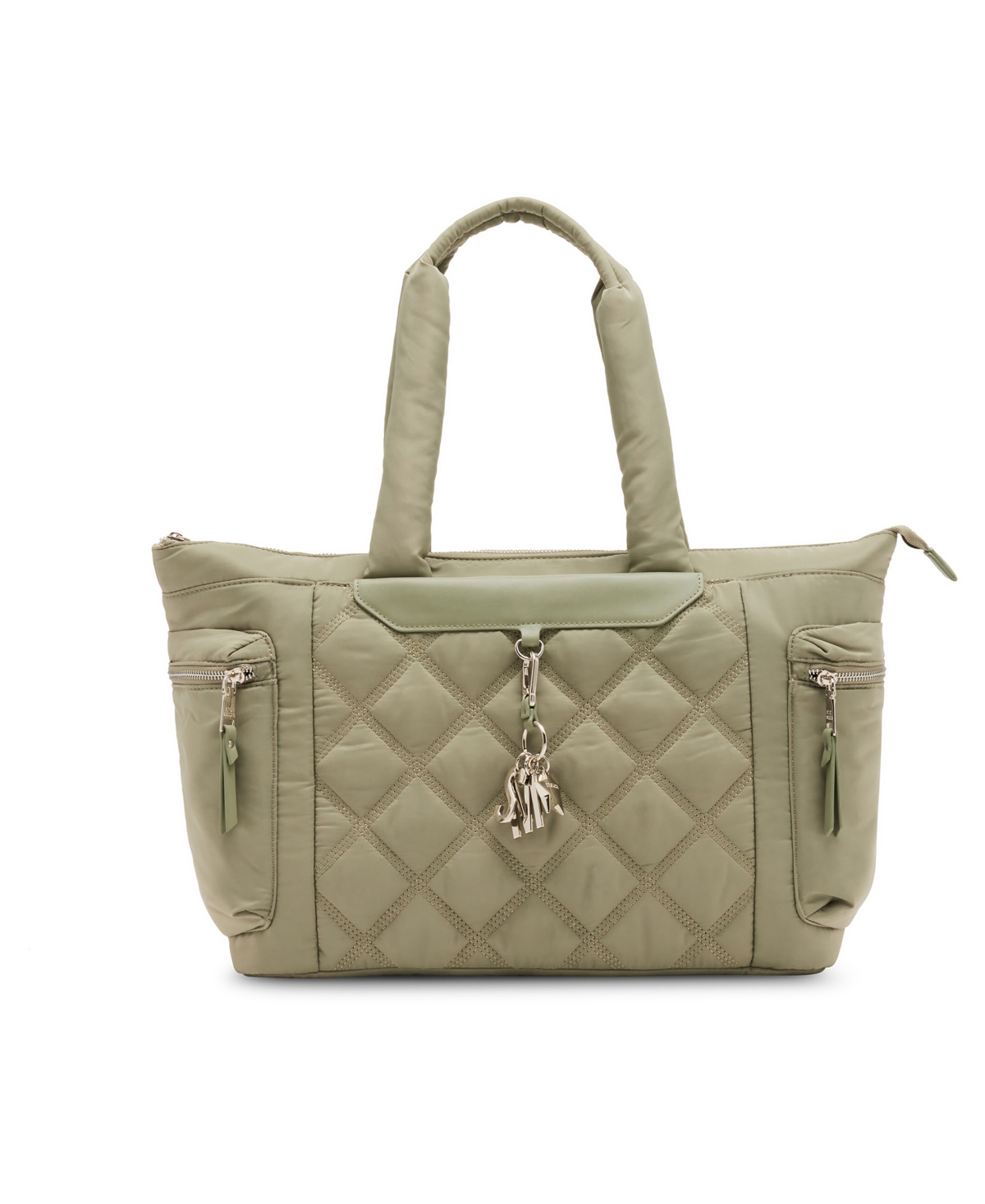 Londyn Nylon Quilted Tote - Sage