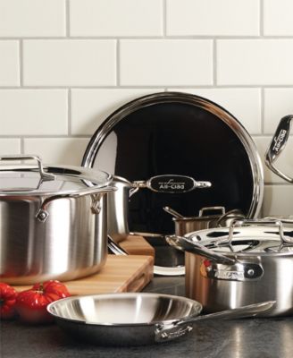 D5 Brushed Stainless Steel 8 Qt. Covered Stockpot