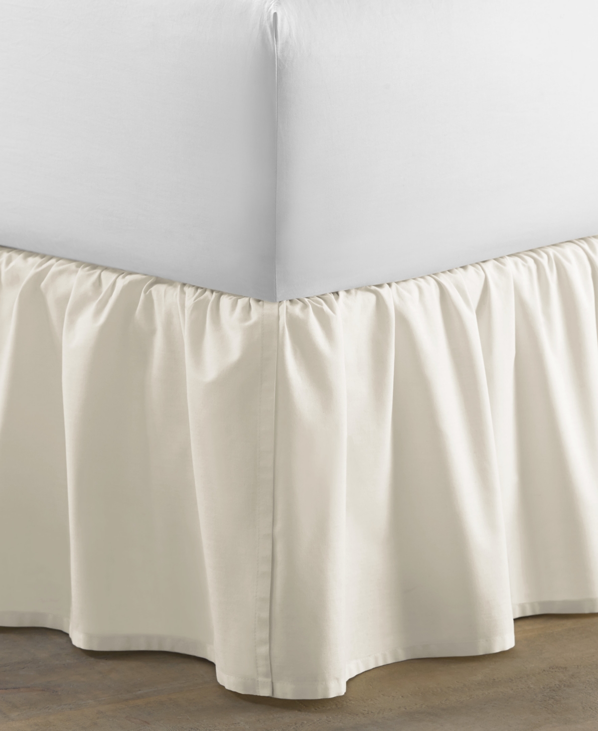 Laura Ashley Solid Ruffled Cotton Bedskirt,
