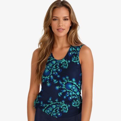 Women's Closed Back UPF 50+ Tankini Maya Swim Top