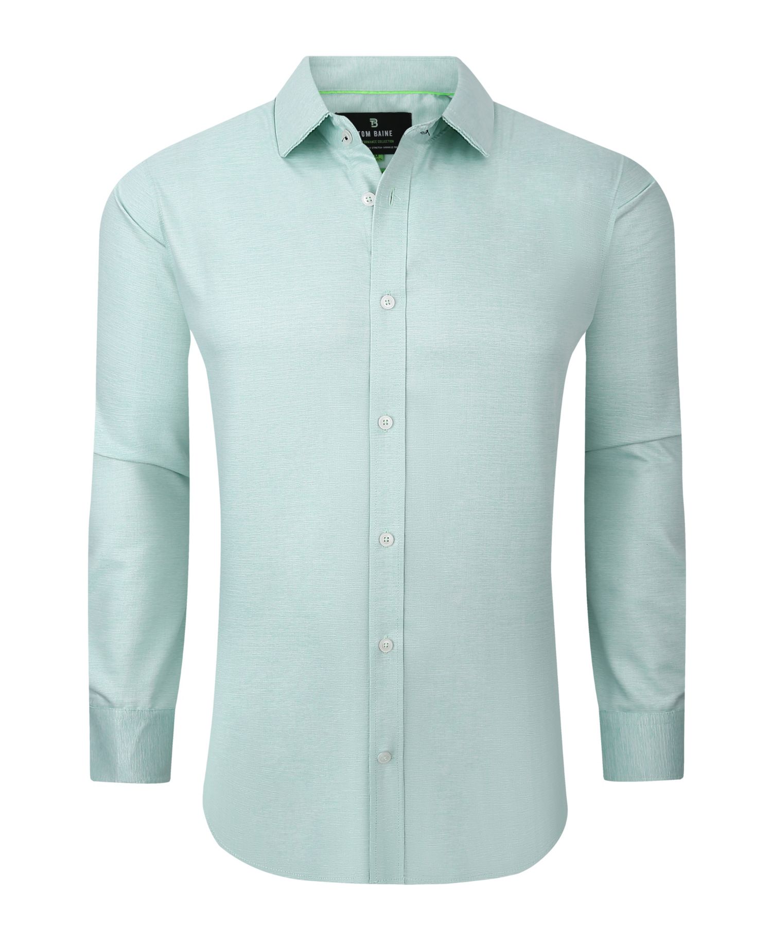 Men's Performance Solid Long Sleeve Button Down Dress Shirt