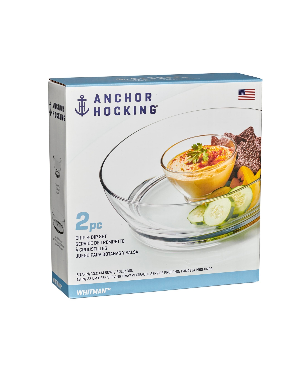 Shop Anchor Hocking Whitman Chip And Dip Set In Clear