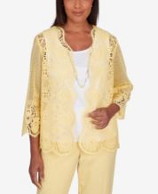 Yellow 3 4 Sleeve Womens Tops Macy s