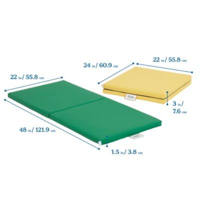 SoftZone Folding Rainbow Rest Mats, Assorted, 5-Piece