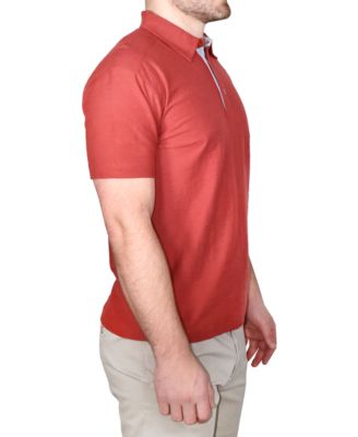 Men's Garment-Dyed Slub Knit Polo