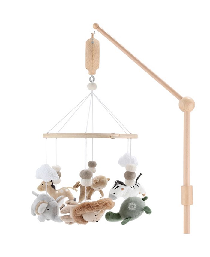 The Peanutshell Safari Serenity Baby Musical Wooden Crib Mobile Macy's