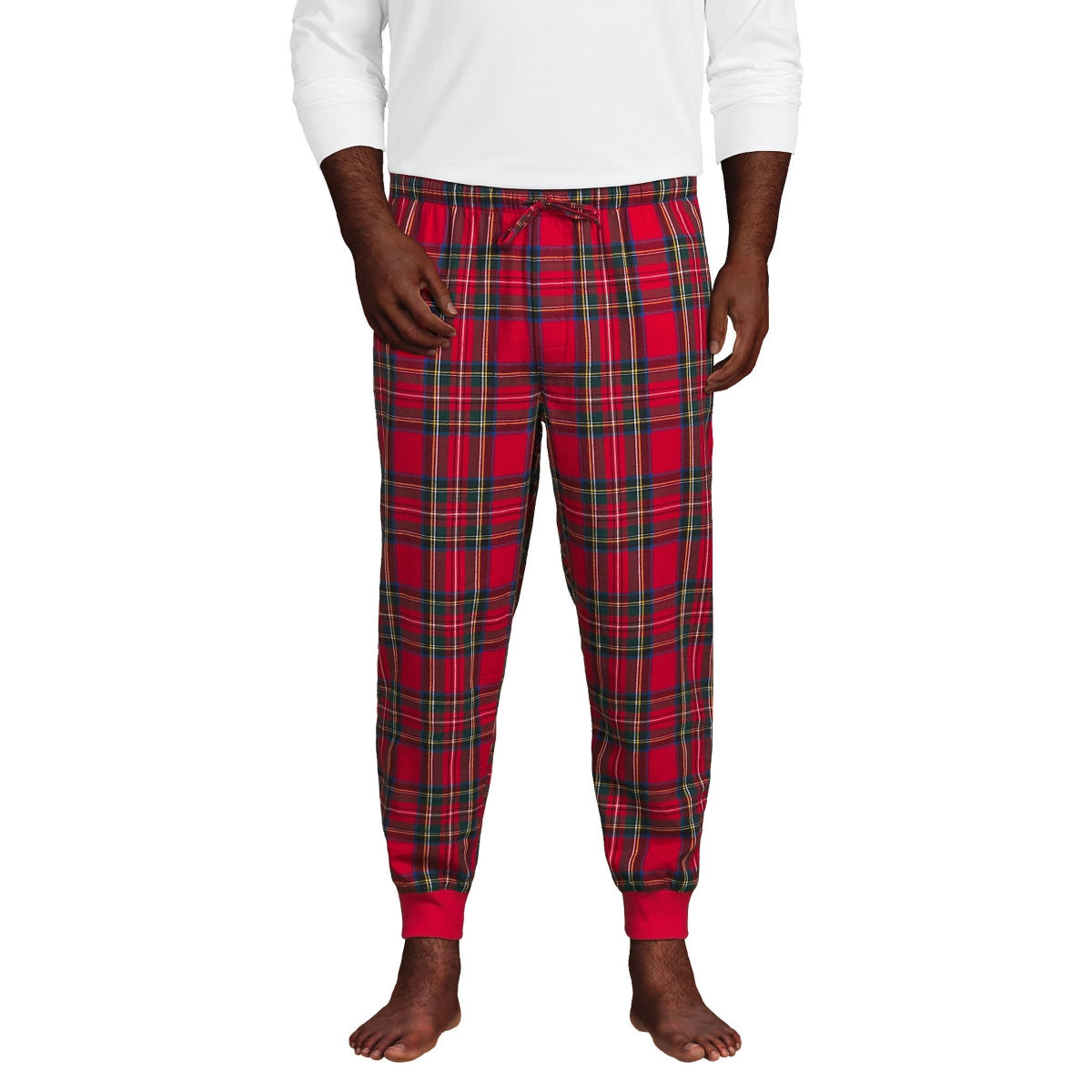 Big & Tall Flannel Jogger Pajama Pants - Dark Green