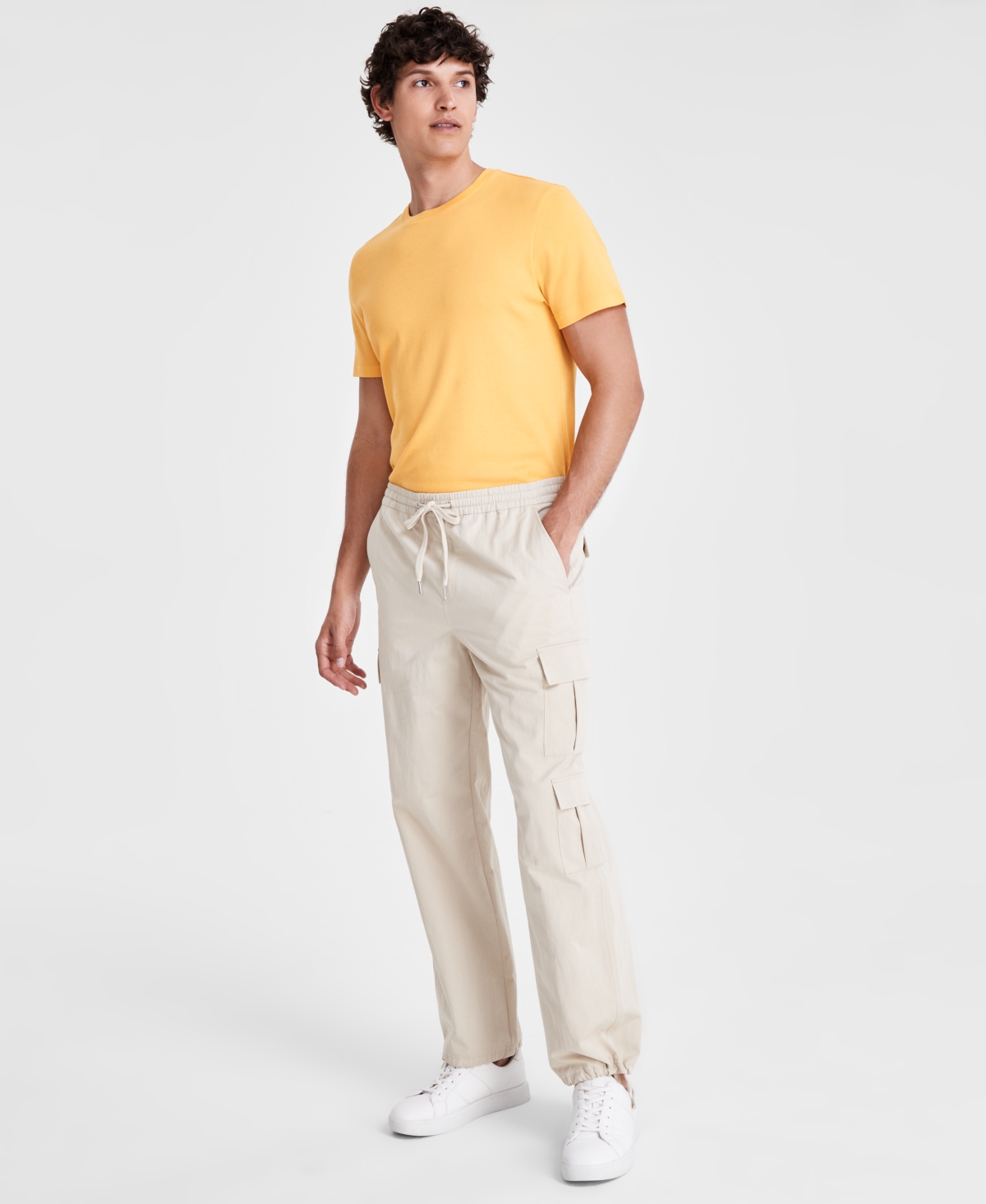 Shop Inc International Concepts Men's Marco Cargo Pants, Created For Macy's In Grain