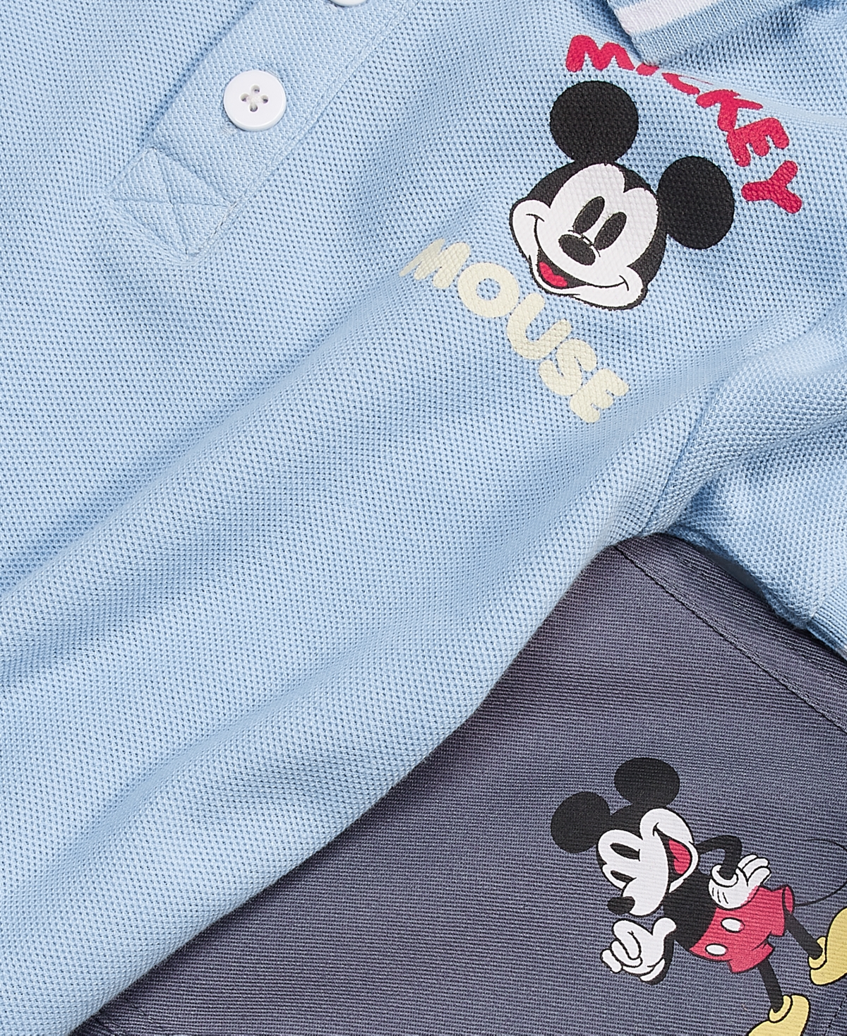 Disney Baby Mickey Tipped Polo Shirt & Shorts, 2 Piece Set