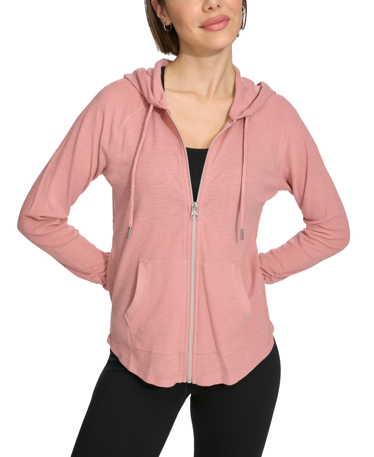 Calvin Klein Performance Ruched-Sleeve Zip Hoodie, Xs-3X