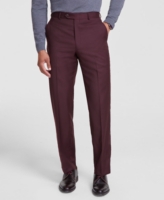 Michael Kors Men Classic-Fit Wool-Blend Suit Separate Pants - Burgundy