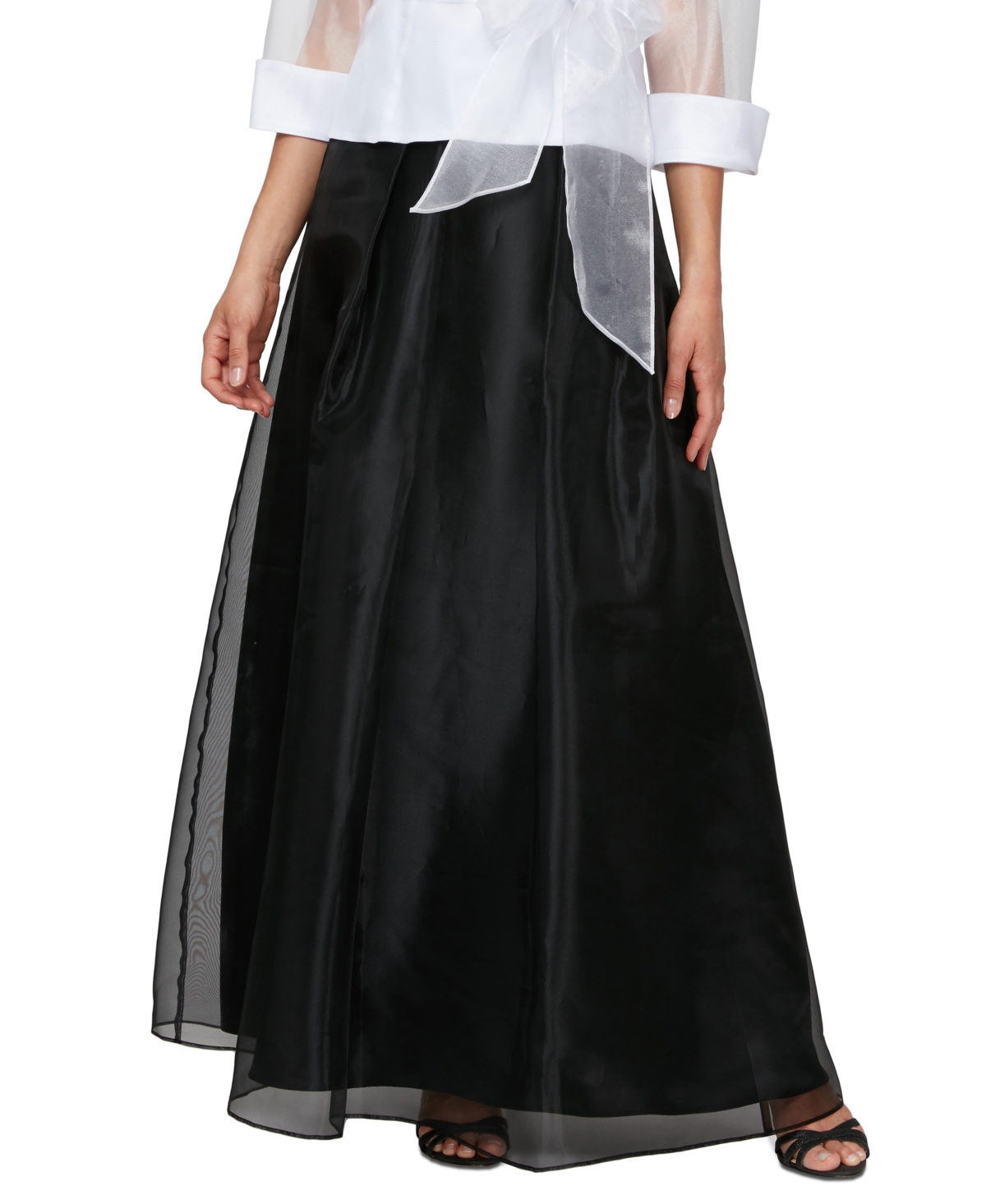 Women's Organza Maxi Ball Skirt - Black