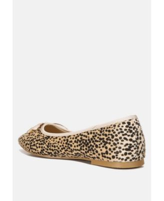 ziggy animal print flat bow ballerinas