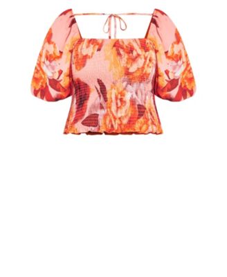 Plus Size Poppie Print Top