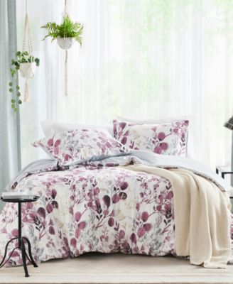Gabby Reversible Floral Botanical Seersucker Comforter Set