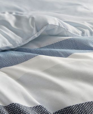 Blake Stripe Textured Print 3-Pc. Comforter Set, King/California King