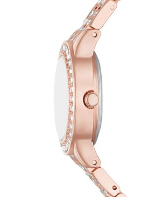 Women's Three Hand Rose Gold-Tone Alloy Watch 27mm Gift Set