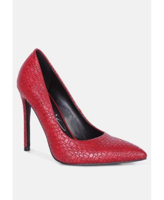 Brinkles Weave Pattern High Heel Pumps