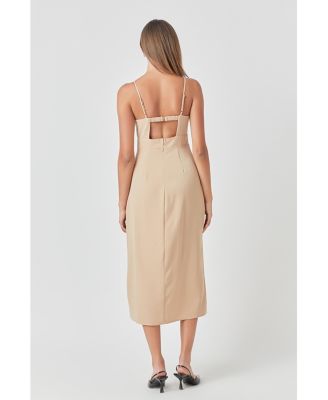 Women's Corset Bust Maxi Dress