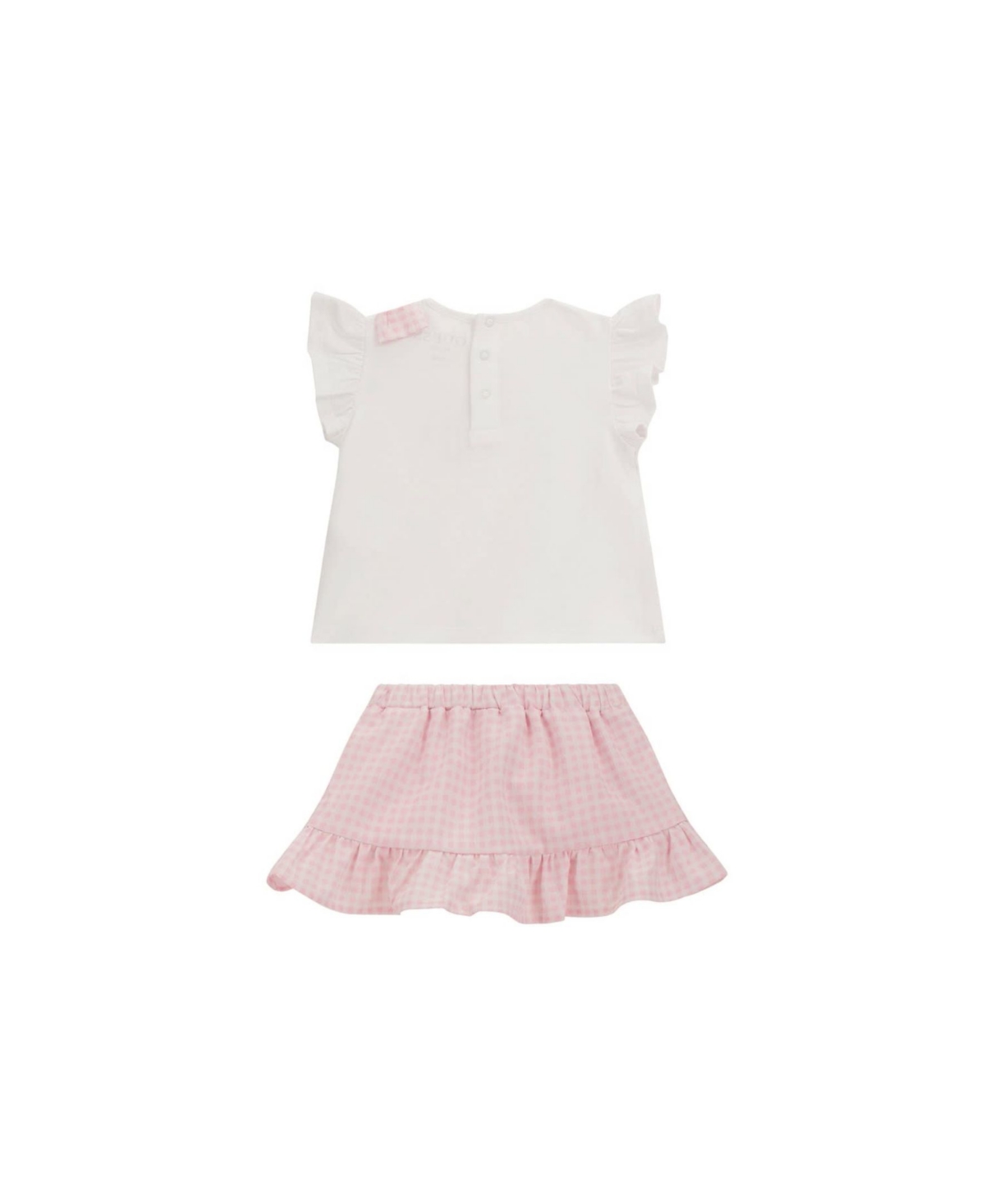 Shop Guess Baby Girl Short Sleeve T-shirt And Skirt In White