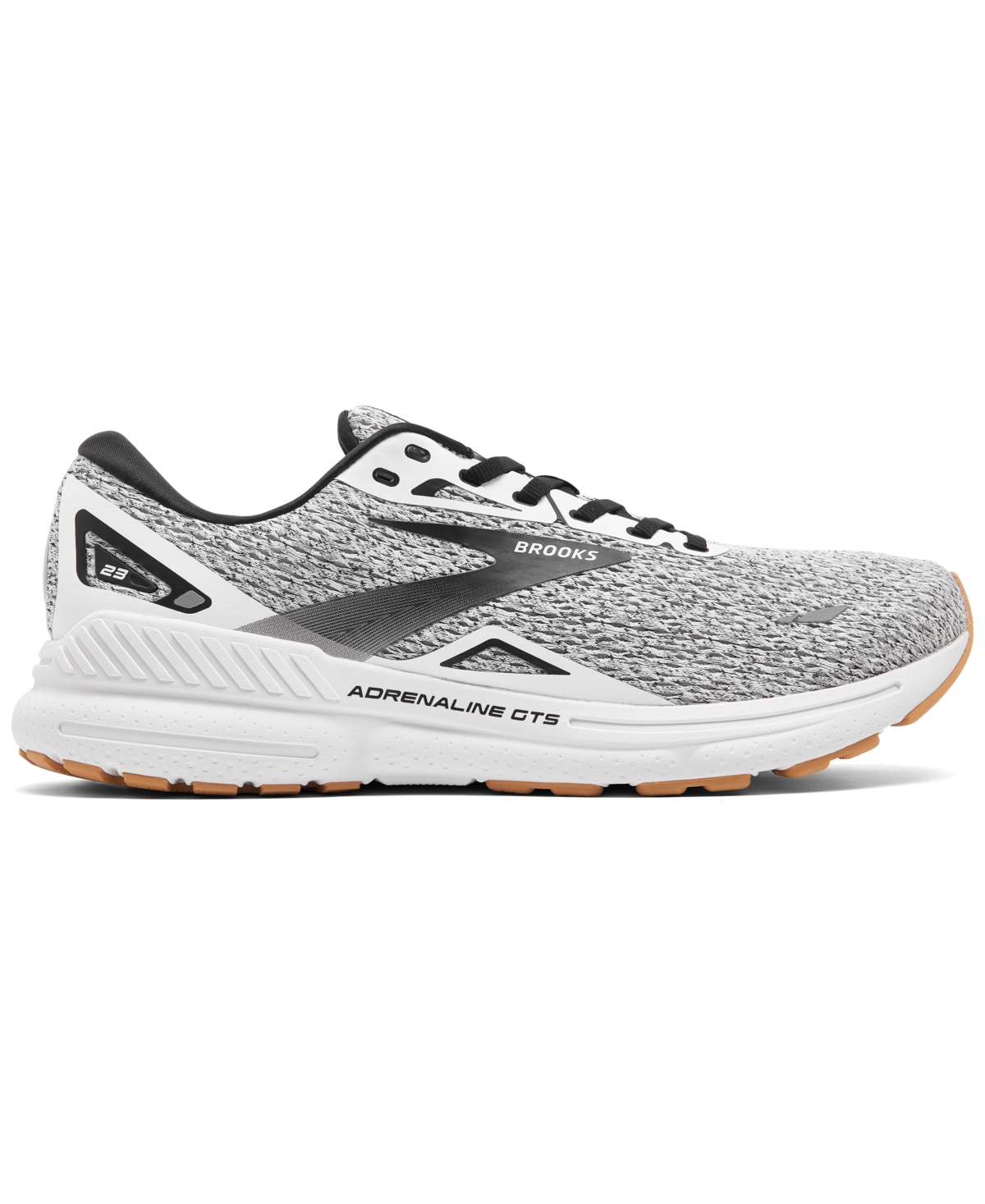 Shop Brooks Men's Adrenaline Gts 23 Running Sneakers From Finish Line In White,black