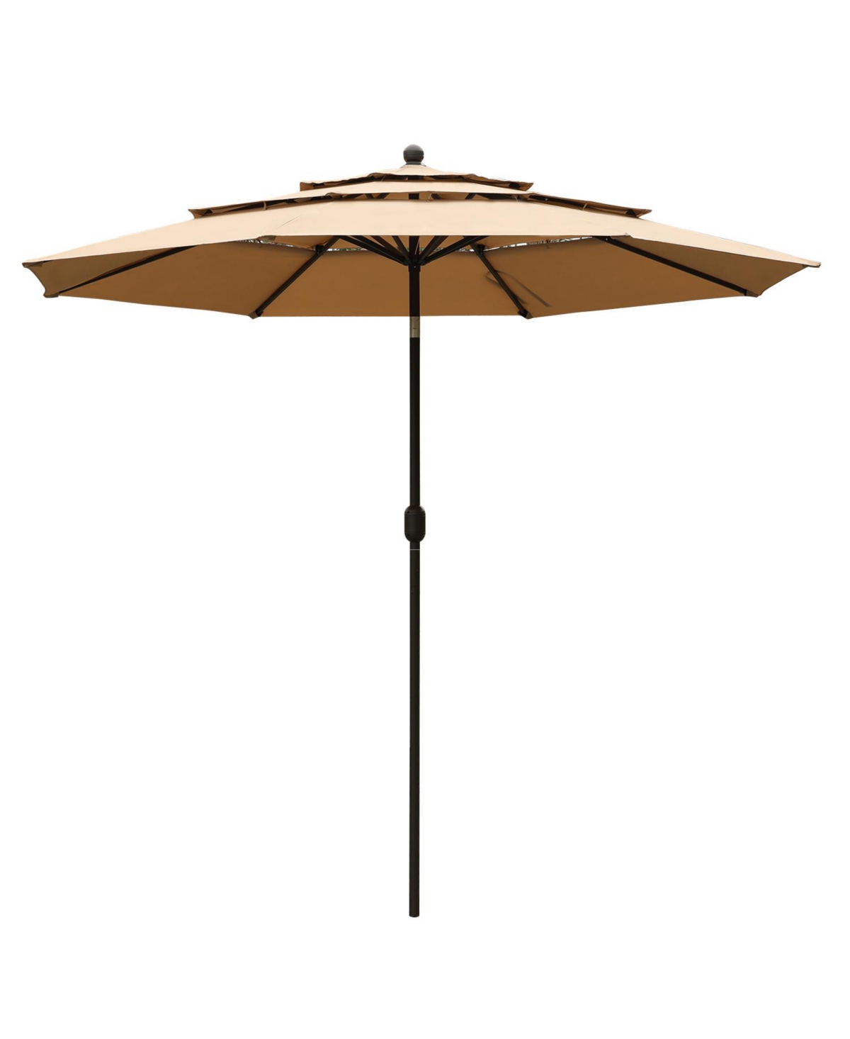 Garden Market Umbrella - 10 Ft x 8.3 Ft Outdoor Patio Umbrella Round - Beige